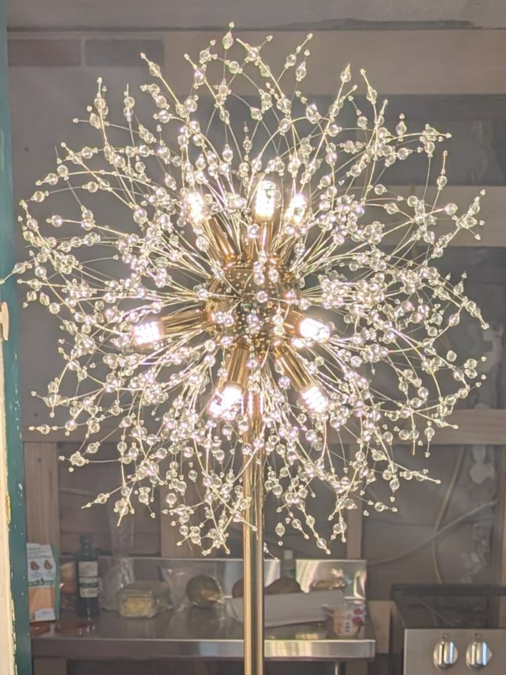 NEW Dandelion Floor Lamp Gold Finish 5.5'